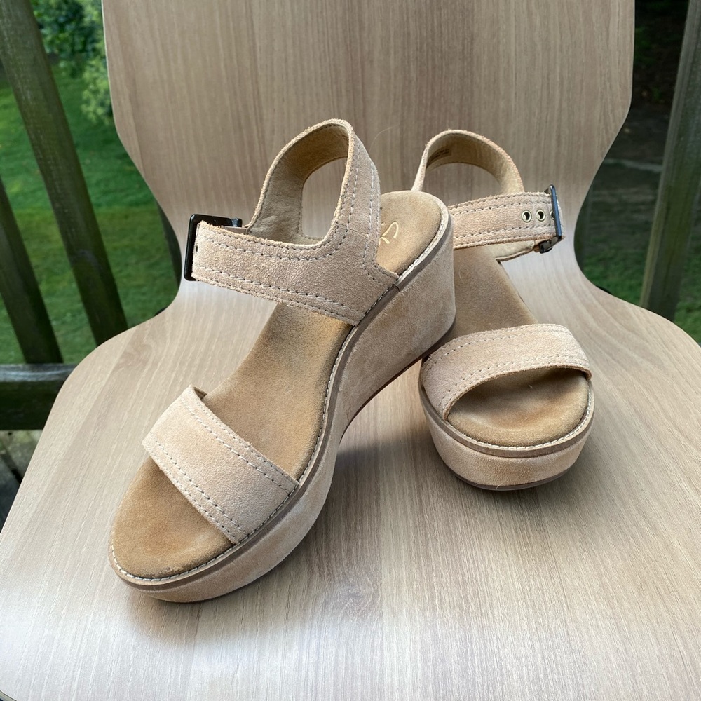 Comfortable Clarks Suede Sandals